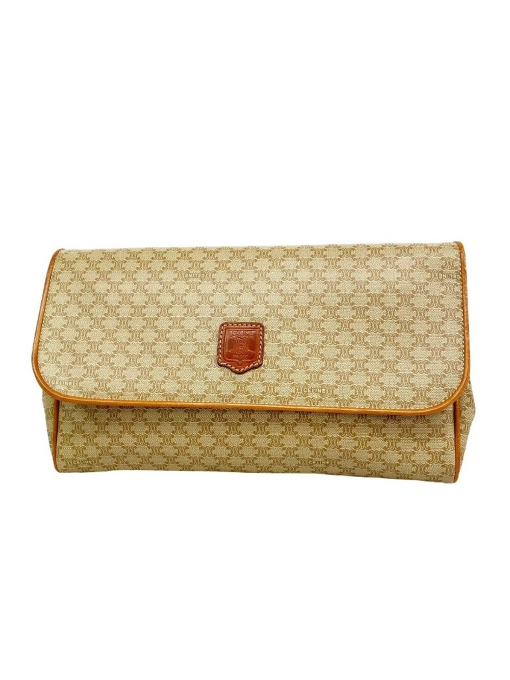 Celine Clutch Macadam Brown Gold